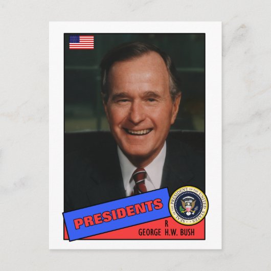 ジョージ・H・W・ブッシュ野球カード ポストカード (正面)