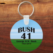 ジョージ・H.W.ブッシュ1924年～2018年 キーホルダー (正面)
