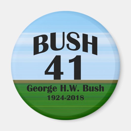 ジョージ・H.W.ブッシュ1924年~2018年 マグネット (正面)