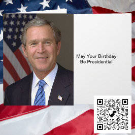 ジョージ・Wブッシュ大統領公式ポートレート誕生日 カード