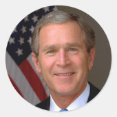 ジョージ・Wブッシュ大統領公式ポートレート ラウンドシール (正面)