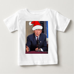 ジョージ・W・ブッシュのクリスマス・ユーモア ベビーTシャツ