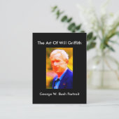 ジョージ・W・ブッシュポートレート葉書 ポストカード (スタンド正面)