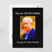 ジョージ・W・ブッシュポートレート葉書 ポストカード (正面/裏面)