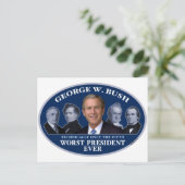 ジョージ・W・ブッシュ第5期最悪の大統領 ポストカード (スタンド正面)