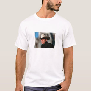 ジョージ・w・ブッシュ-カーボーイ・ハットとの黒の… tシャツ