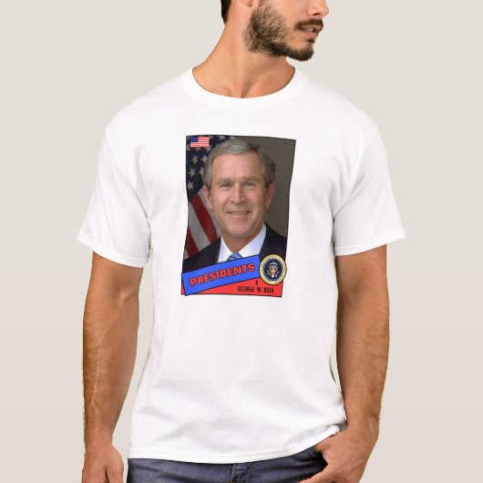 ジョージ・W・ブッシュ 野球カード Tシャツ (正面)
