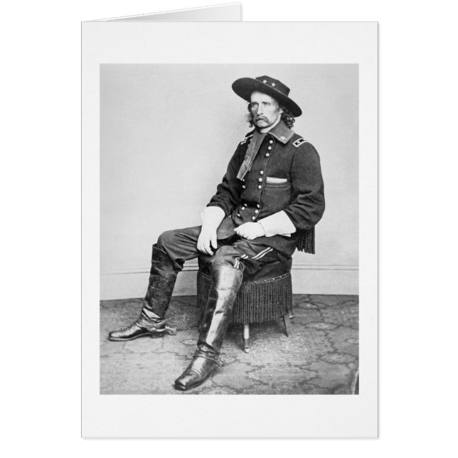 ジョージA. Custer (b/wの写真)大将 (正面)