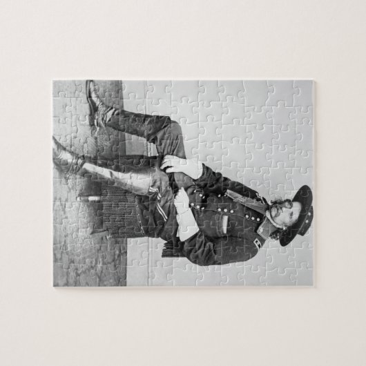 ジョージA. Custer (b/wの写真)大将 ジグソーパズル (横)