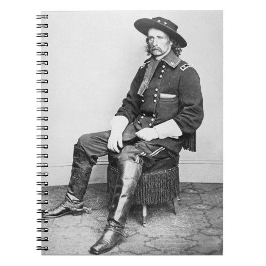 ジョージA. Custer (b/wの写真)大将 ノートブック (正面)