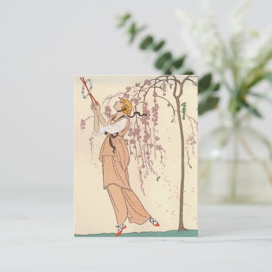 ジョージBarbierの午後の演劇の服 ポストカード (スタンド正面)