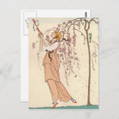 ジョージBarbierの午後の演劇の服 ポストカード (正面/裏面)