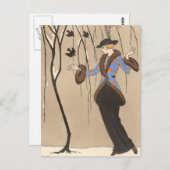 ジョージBarbier著美しいすずめ ポストカード (正面/裏面)