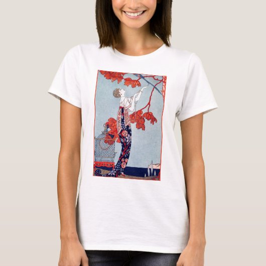 ジョージBarbier "L'Oiseau Volage" 1914年 Tシャツ (正面)