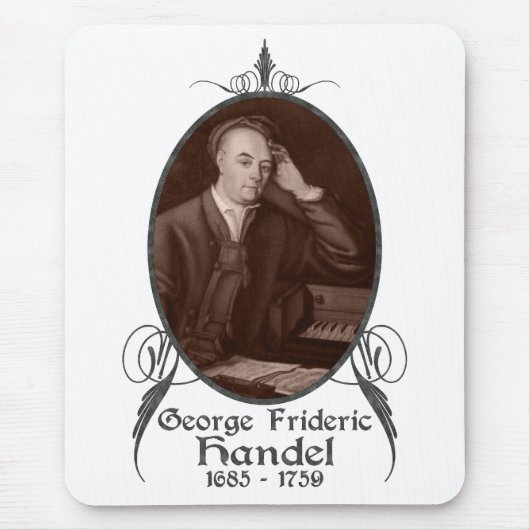 ジョージFrideric Handel マウスパッド (正面)