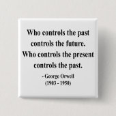 ジョージOrwellの引用文2a 缶バッジ (正面)