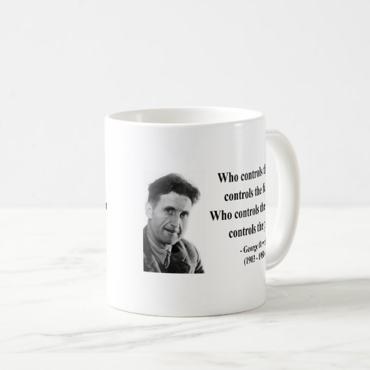 ジョージOrwellの引用文2b コーヒーマグカップ (正面右)