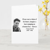 ジョージOrwellの引用文9b カード (黄色い花)