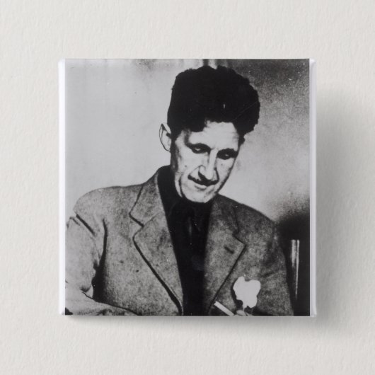 ジョージOrwell 缶バッジ (正面)