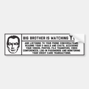 ジョージOrwell 1984のお兄さんのステッカー バンパーステッカー
