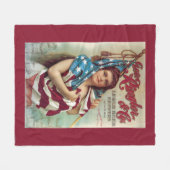 ジョージRingler及びCO.ビールポスター フリースブランケット (正面(横))