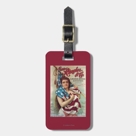 ジョージRingler及びCO.ビールポスター ラゲッジタグ (正面縦)