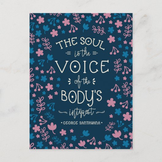 ジョージSantayanaの引用文-精神は声です シーズンポストカード (正面)