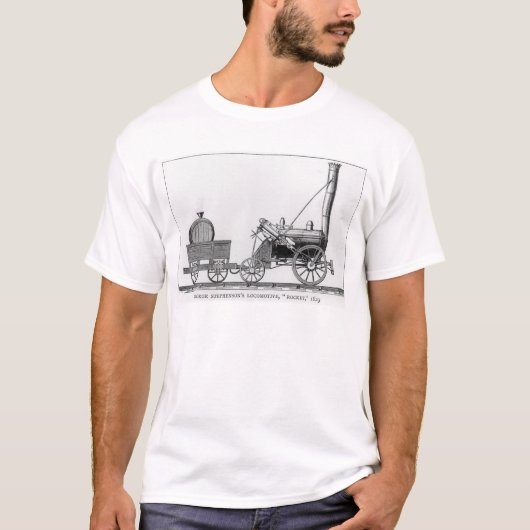 ジョージStephenson機関車、「ロケット」、1829年 Tシャツ (正面)