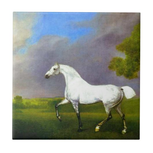 ジョージStubbs著灰色の馬 タイル (正面)