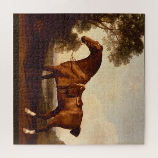 ジョージStubbs著絵を描く湾のハンターのヴィンテージ ジグソーパズル (横)