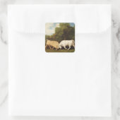 ジョージStubbs |の闘牛1786年(パネルの油 スクエアシール (バッグ)