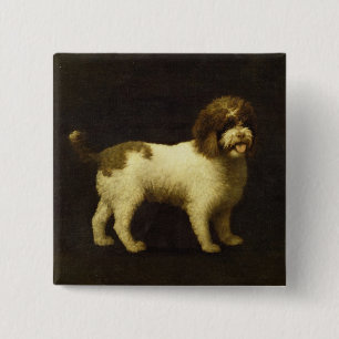 ジョージStubbs  水スパニエル犬1769年(canvの油 缶バッジ