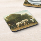 ジョージStubbs |組のクリーム色のPonのフェートン型オープンカー コースター (左側)