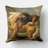 ジョージStubbs |馬、c.1762を攻撃しているライオン( クッション (裏面)