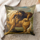 ジョージStubbs |馬、c.1762を攻撃しているライオン( クッション (ブランケット)