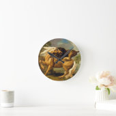 ジョージStubbs |馬、c.1762を攻撃しているライオン( ラウンド壁時計 (ホーム)