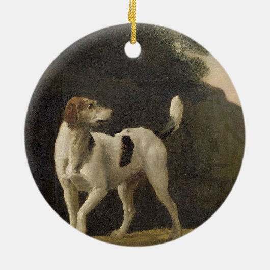 ジョージStubbs | Foxhound、c.1760 (紙lの油 セラミックオーナメント (裏面)