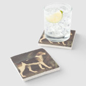 ジョージStubbs | RingwoodのBrocklesbyのFoxhound、1 ストーンコースター (横)