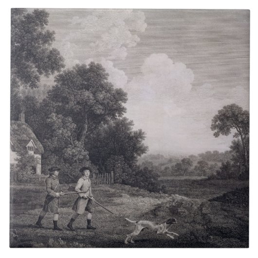 ジョージStubbs、Wil著刻まれるプレート2撃つ| タイル (正面)