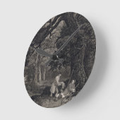 ジョージStubbs、Wil著刻まれるプレート4撃つ| ラウンド壁時計 (傾斜)