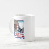 ジョージWブッシュ – アメリカはカウボーイを必要 コーヒーマグカップ (正面左)