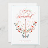 ジョースハヌカーフェスティバル（ユダヤ教）メノラーキャンドルフォト シーズンカード (正面/裏面)