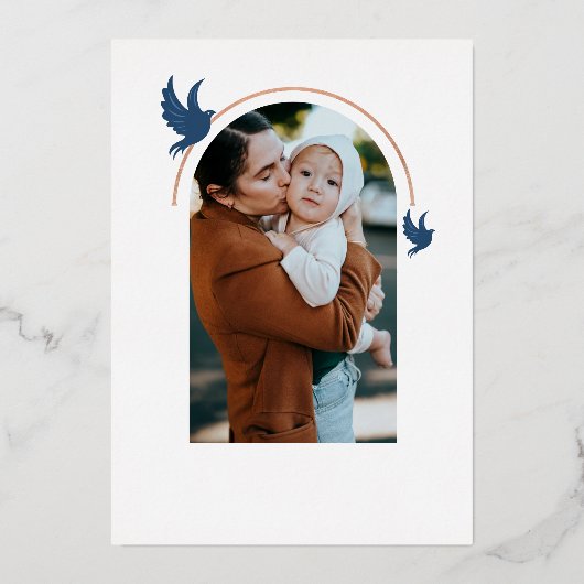 ジョースハヌカーフェスティバル(ユダヤ教)メノラーキャンドルフォト 箔シーズンカード (裏面)