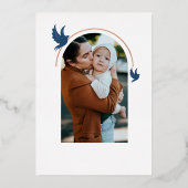 ジョースハヌカーフェスティバル(ユダヤ教)メノラーキャンドルフォト 箔シーズンカード (裏面)