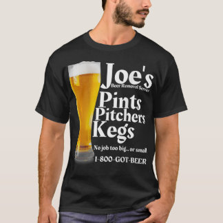 ジョーズビール取り外しおもしろいサービス愛好家 Tシャツ