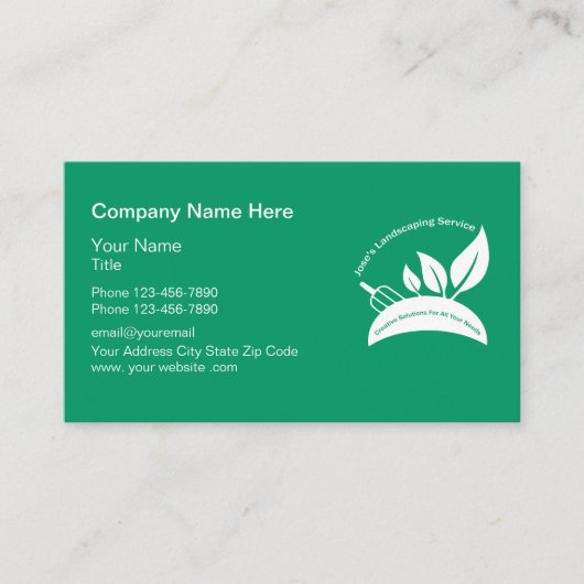 ジョーズ造園名刺 名刺 (正面)