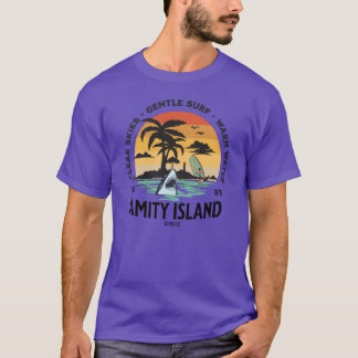 ジョーズ ファンアート アミティ島 の バケーション Tシャツ