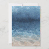 ジョーソウルタイ素晴らしムホワイトシャーク誕生日水色 招待状 (裏面)