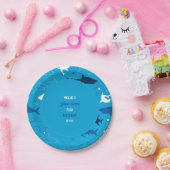 ジョーソームシャークバースデーパーティー紙プレート ペーパープレート (パーティー)