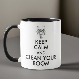 ジョーダンおもしろいピータ保ーソンCalm & Clean Your Room マグカップ